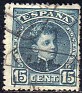 Spain 1901 Alfonso XIII 15 CTS Blue Black Edifil 244. España 1901 244 u. Uploaded by susofe